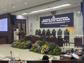 Rapat paripurna penyampaian pandangan umum fraksi terhadap Laporan Keterangan Pertanggungjawaban (LKPJ) Wali Kota Malang digelar DPRD Kota Malang