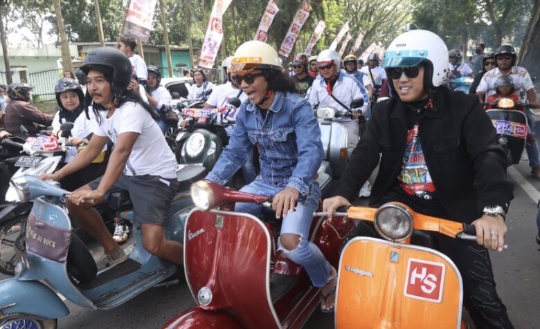 Kaka Slank Pimpin Sunmori Jelang Konser HS di Rampal, Ratusan Riders Keliling Kota