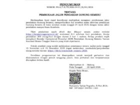 Pendakian Gunung Semeru Dibuka Lagi Sampai Ranu Kumbolo, Kuota Hanya 200 Orang