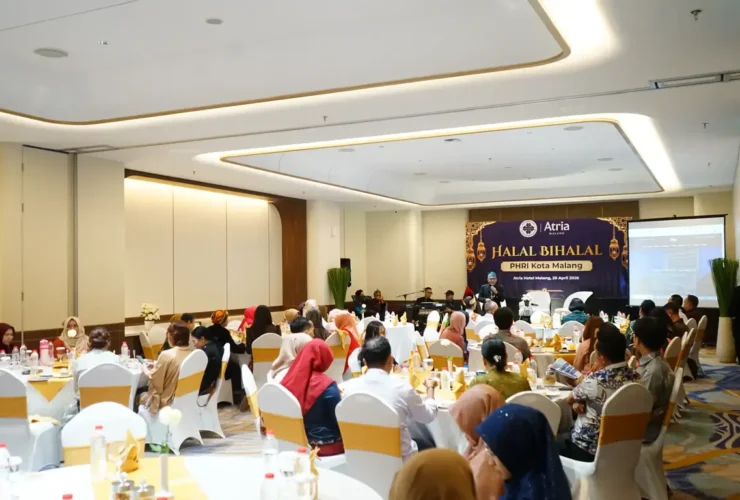 Acara halalbihalal Perhimpunan Hotel dan Restoran Indonesia (PHRI) Kota Malang di Atria Hotel Malang, Senin (20/4/2026) (foto: dok Atria Hotel for Blok-a.com)