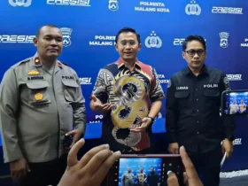 Kasatreskrim Polresta Malang Kota AKP Rahmad Aji Prabowo saat memberikan keterangan pada pers (foto: ist)
