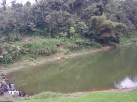 Lokasi embung yang menenggelamkan pelajar asal Permanu Kabupaten Malang (Istimewa)