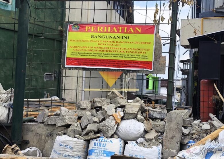 Bangunan di Atas Saluran Air Jalan Semeru Kota Malang Akan Dibongkar