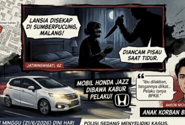 Lansia di Sumberpucung Disekap Perampok Bersenjata, Mobil Honda Jazz Dibawa Kabur