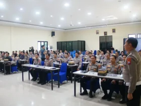 Latihan Pra Operasi (Latpraops) guna mematangkan kesiapan dan menyamakan pola tindak di lapangan (foto: dok. Polres Malang)
