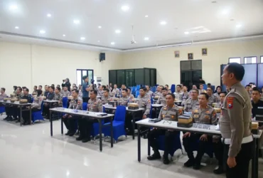Latihan Pra Operasi (Latpraops) guna mematangkan kesiapan dan menyamakan pola tindak di lapangan (foto: dok. Polres Malang)