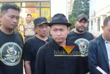 Tim Hukum Yakuza Maneges, Muhammad Zaki, seusai mendampingi korban melaporkan dugaan pelecehan di Kabupaten Malang (blok-a.com / Yogga Ardiawan)