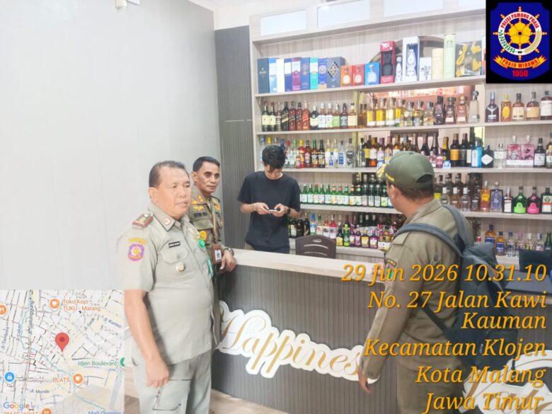 Sidak Toko Minol di Kota Malang, Satpol PP Temukan Dua Duga