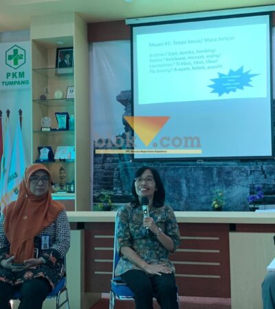 Dinas Kesehatan Kabupaten Malang bersama Portal Kesehatan Masyarakat (Portkesmas) dan Kelompok Kerja Risk Communication and Community Engagement (Pokja RCCE) menggelar Lokakarya Edukasi Pencegahan Penyakit Zoonosis di Puskesmas Tumpang pada Kamis (23/7/2026) (blok-a.com / Yogga Ardiawan)
