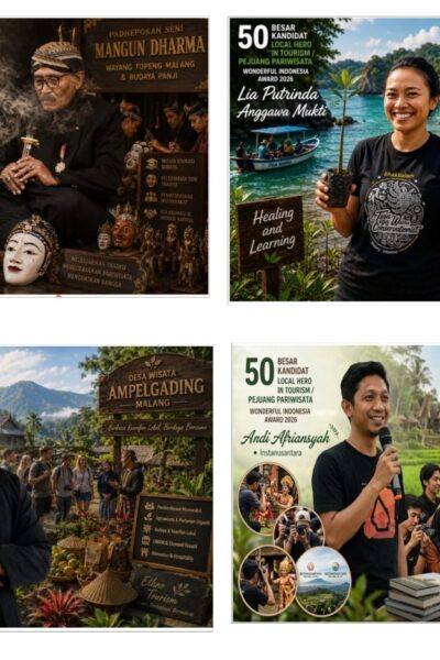 Empat Tokoh Pariwisata Malang Masuk 50 Besar Local Hero in Tourism 2026, Disparbud Beri Apresiasi (istimewa)