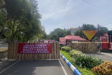 Hari Pertama Uji Coba Jalan Terusan Griya Shanta, Akses Soekarno-Hatta Ditutup Warga