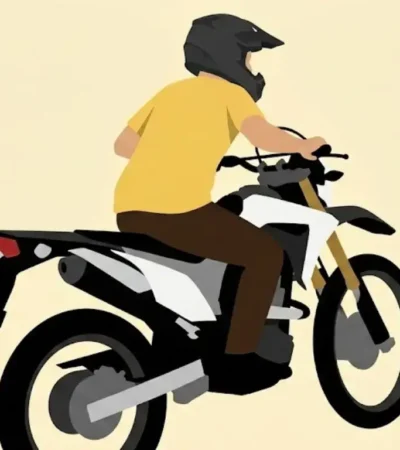 Ilustrasi bawa kabur motor Honda CRF