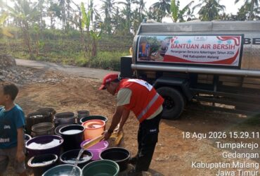 BPBD Kabupaten Malang Salurkan 15 Ribu Liter Air Bersih untuk Warga Terdampak Kekeringan (BPBD)