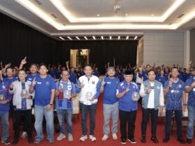 Bupati Malang, HM Sanusi bersama jajaran Forkopimda Kabupaten Malang dan Wali Kota serta Wakil Walikota Malang saat menghadiri pelantikan pengurus Arema Utas (Polres Malang)