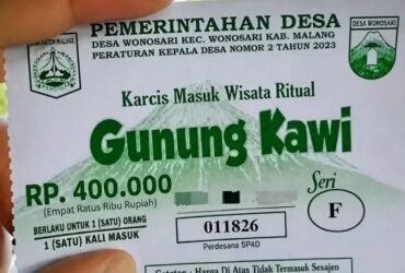 Beredar foto karcis masuk wisata ritual Gunung Kawi di media sosial yang mencantumkan harga Rp400 ribu per orang. Informasi