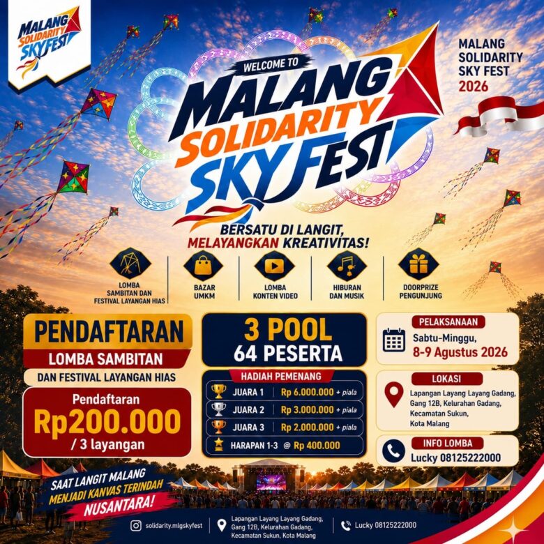 Malang Solidarity Sky Fest 2026 Hadirkan Lomba Layangan, Total Hadiah Rp15 Juta (ist)
