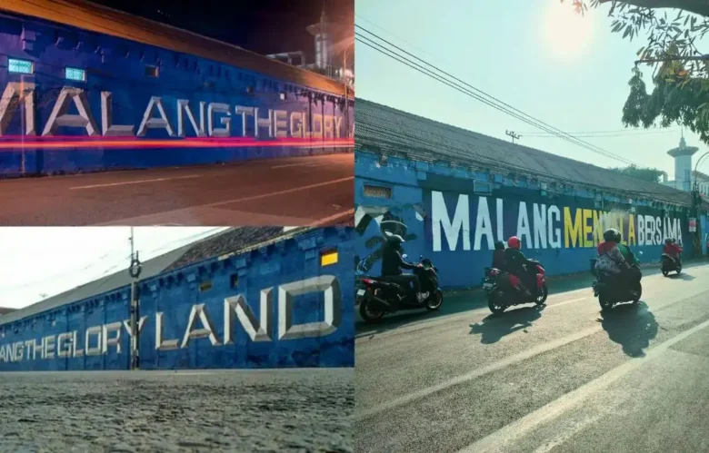 Perubahan mural di Jalan Arif Rahman Hakim, Kota Malang (foto: twitter/@newsaremania & thread/@andifsinyo)