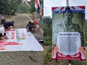 Warga BTU pajang foto pahlawan lokal hingga nasional di depan rumah (foto: istimewa)