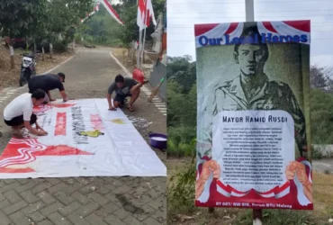 Warga BTU pajang foto pahlawan lokal hingga nasional di depan rumah (foto: istimewa)