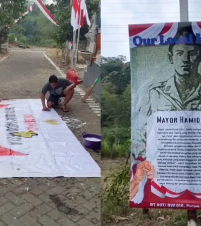 Warga BTU pajang foto pahlawan lokal hingga nasional di depan rumah (foto: istimewa)