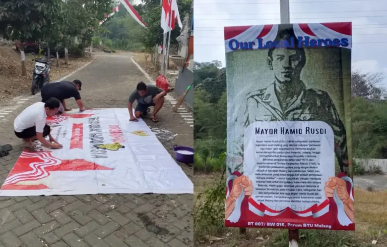 Warga BTU pajang foto pahlawan lokal hingga nasional di depan rumah (foto: istimewa)