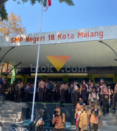 Suasana di SMPN 18 Malang, Jumat (25/9/2026) (blok-a.com/Bob Bimantara Leander)
