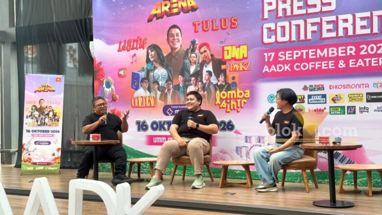 Konfersi Pers Live Arena 2026 di AADK Coffe & Eatery Kota Malang, Kamis (17/9/2026). (blok-a/ M Berril Labiq)