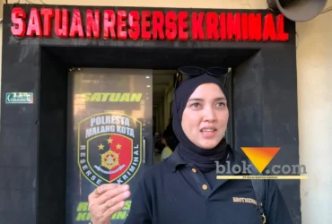 Kuasa hukum korban, Lilik Yuliana saat membuat laporan tambahan enam siswa yang mengalami dugaan kekerasan (blok-a.com / Yogga Ardiawan)