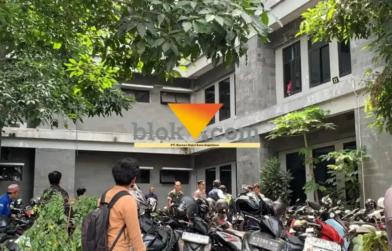 Lokasi terjadi mahasiswa lompat dari lantai 6 kampus Universitas Brawijaya Malang (foto: blok-a.com / Yogga Ardiawan)
