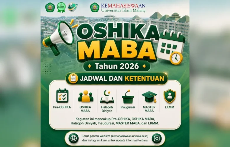 OSHIKA MABA UNISMA 2026 Digelar September-Desember (foto: unisma.ac.id)