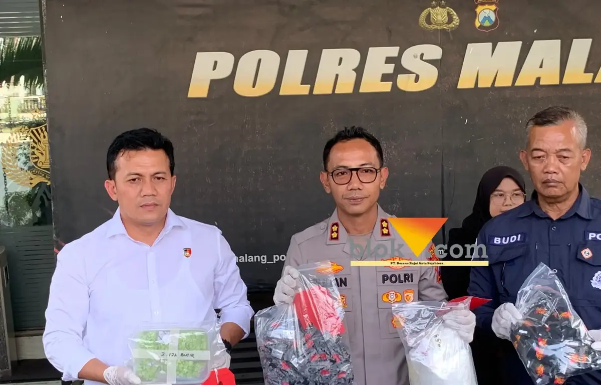 Polres Malang Amankan 1,1 Kg Sabu, Selamatkan 14.564 Jiwa