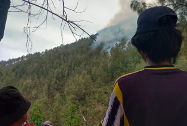 Titik api yang masih terlihat di Gunung Kawi, Kabupaten Malang (BPBD Kabupaten Malang)