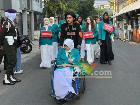 Windya Zuhrotun Nufus saat mengikuti rangkaian OSHIKA MABA 2026 di Unisma. (blok-a.com / M Berril Labiq)