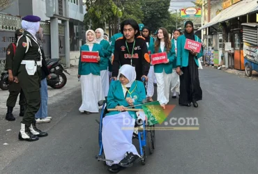 Windya Zuhrotun Nufus saat mengikuti rangkaian OSHIKA MABA 2026 di Unisma. (blok-a.com / M Berril Labiq)