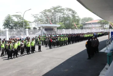 Persiapan pengamanan Polres Malang untuk pertandingan Arema FC melawan Persik Kediri di Stadion Kanjuruhan, Kabupaten Malang, Jumat (18/9/2026) (foto: istimewa)