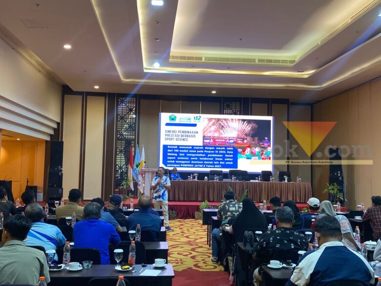 Sosialisasi Peningkatan Prestasi Olahraga KONI Kota Malang 2026 di Ascent Hotel, Kota Malang, Kamis (24/9/2026) (foto: blok-a.com/Bob Bimantara Leander)