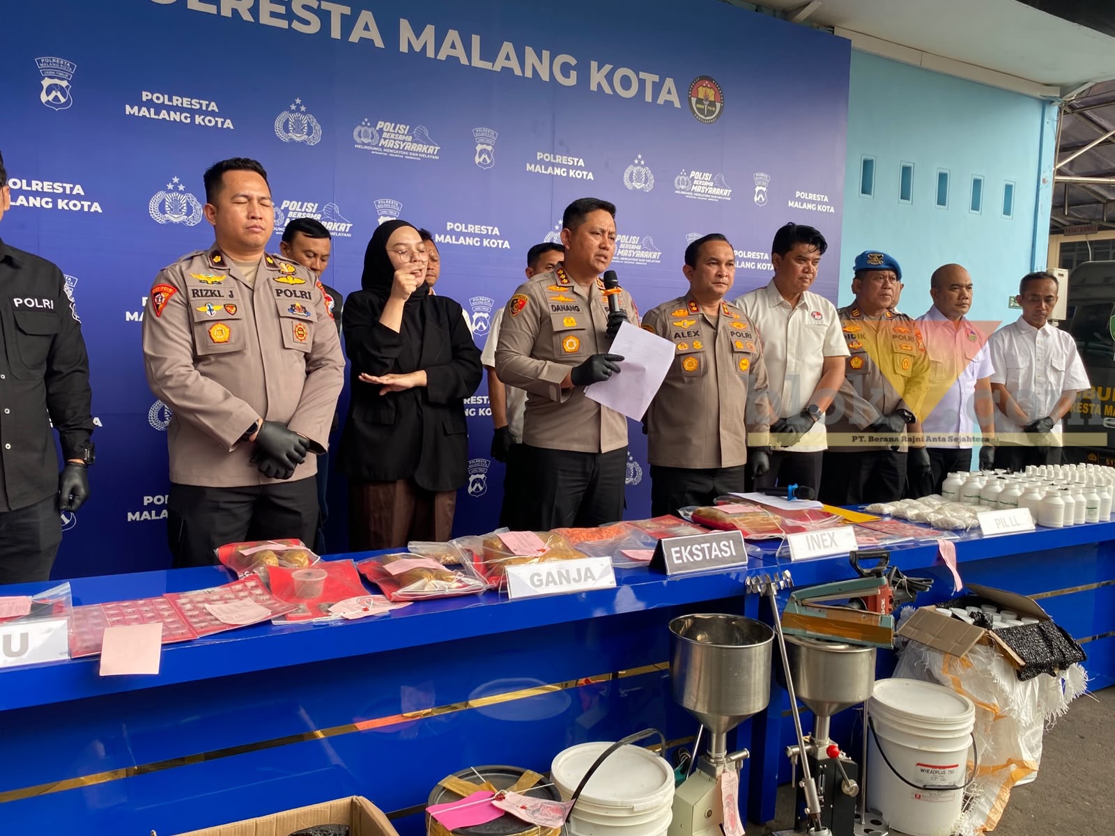 Polresta Malang Kota Gagalkan Peredaran Ribuan Ekstasi dari Sumatra, Ungkap 119 Kasus hingga September 2026