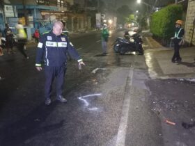 Lokasi kejadian kecelakaan tunggal di Jalan Puncak Yamin, Kota Malang (dok. Unit Laka Satlantas Polresta Malang Kota for blok-a.com)