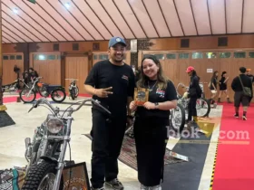 Puluhan sepeda motor kustom dipamerkan dalam acara Mocopart 2026 di Taman Krida Budaya, Kota Malang. (foto: blok-a.com / M Berril Labiq)