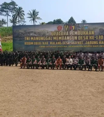 TMMD ke-130 di Desa Taji, Kodim 0818 bangun jalan usaha tani untuk dongkrak ekonomi warga (foto: istimewa)