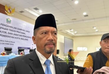 Kepala DLH Kota Malang, Gamaliel Raymond Hatigoran Matondang usai pelantikan (blok-a.com/Berril Labiq)