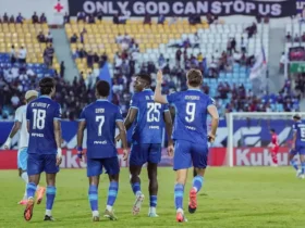 Ilustrasi squad Arema FC dalam suatu pertandingan (foto: Arema FC)