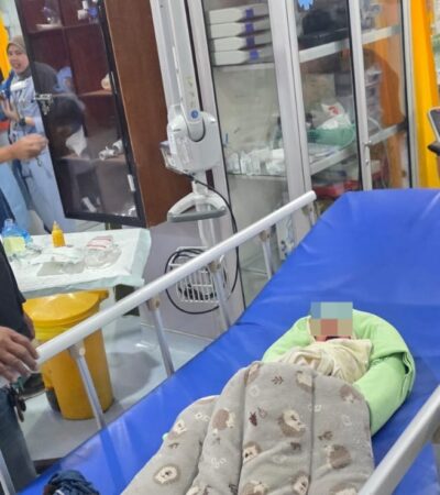 Bayi yang ditemukan di Sukun, Malang kini sudah dirawat di RSSA Malang (foto: dok. Humas Polresta Malang for blok-a.com)
