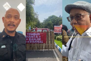 Kadishub Kota Malang, Widjaja Saleh Putra dan Ketua RW XII Griya Shanta, Jusuf Thojib usai audiensi penutupan jalan Perumahan Griya Shanta (blok-a.com/Bob Bimantara Leander)